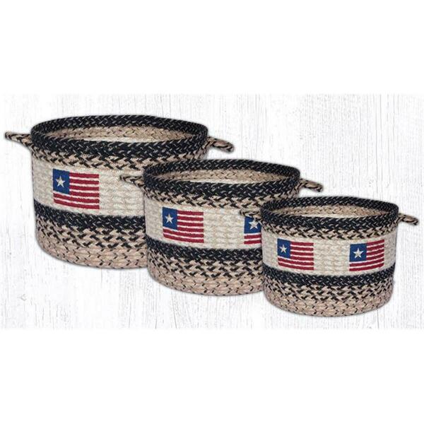 Capitol Importing Co Original Flag Craft-Spun Utility Jute Braided Small Baskets, 9 x 7 in. 38-UBPSM91032OF